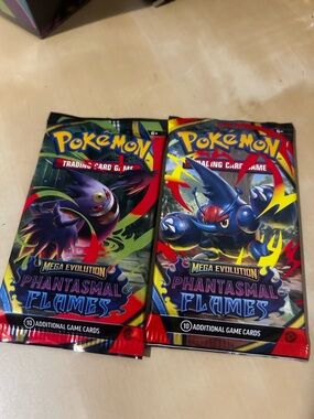 Pokemon Phantasmal Flames Booster Packs - Red, Yellow, Blue, Green Accents